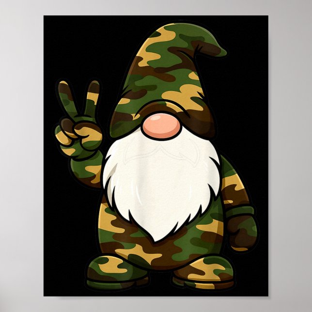 Hello Hunting Season Christmas Camouflage Camo Gno Poster (Framsidan)