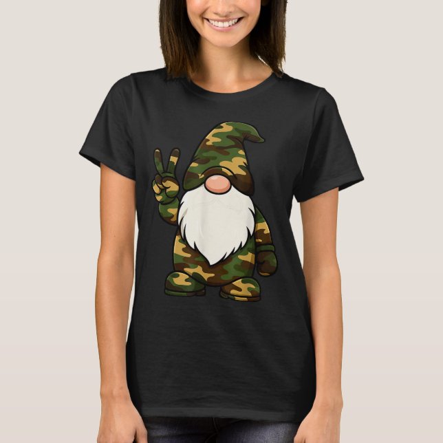 Hello Hunting Season Christmas Camouflage Camo Gno T Shirt (Framsida)