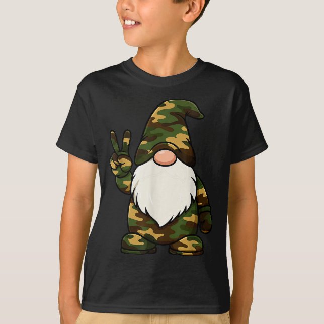 Hello Hunting Season Christmas Camouflage Camo Gno T Shirt (Framsida)