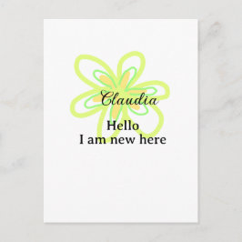 Hello I am new here name yellow green flower kids Vykort