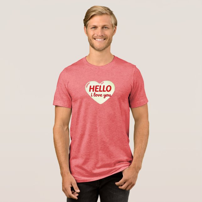 HELLO I LOVE YOU T SHIRT (Framsida Full)