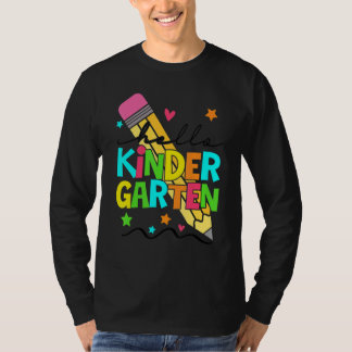 Hello Kindergarten Back To School First Day Teache T Shirt