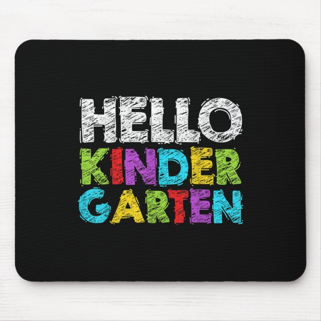 Hello Kindergarten Funny Back To School Student &a Musmatta (Framsidan)