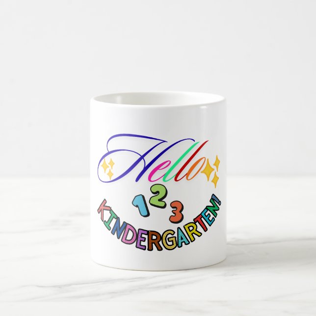 Hello Kindergarten Teacher Mug,Back to School gift Kaffemugg (Center)