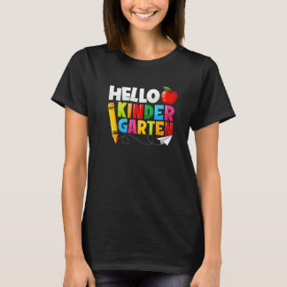 Hello Kindergarten Team Kinder Back To School Teac T Shirt