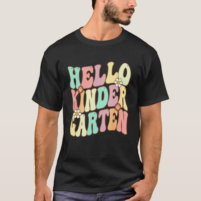 Hello Kindergarten Team Kinder Back To School Teac T Shirt (Framsida)