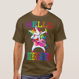 Hello Kindergarten Unicorn Back To School  T Shirt