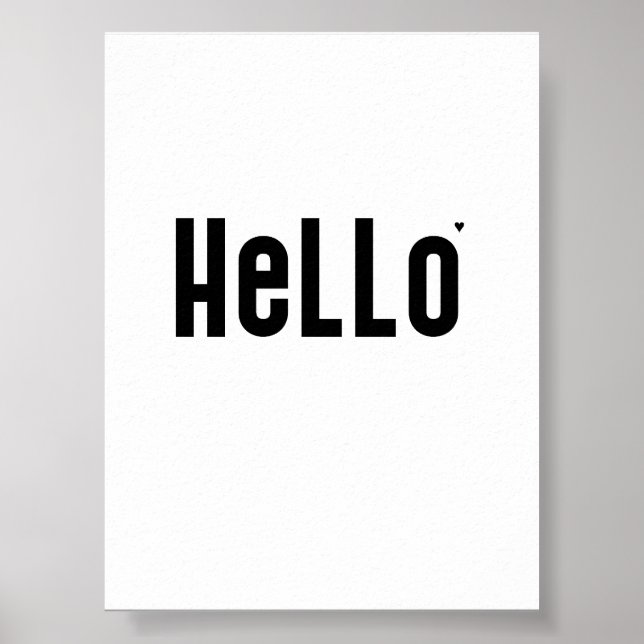 Hello - minimalistic typography poster (Framsidan)