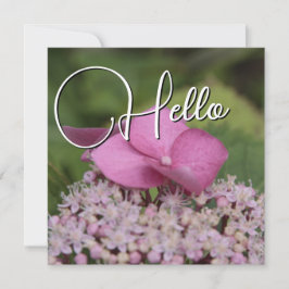 Hello naissance souhaiter bienvenue saluer rose anteckningskort