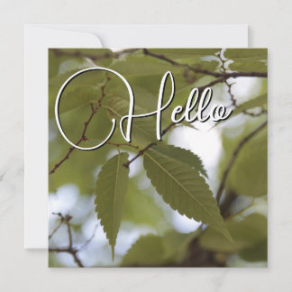 Hello naissance souhaiter bienvenue saluer vert anteckningskort