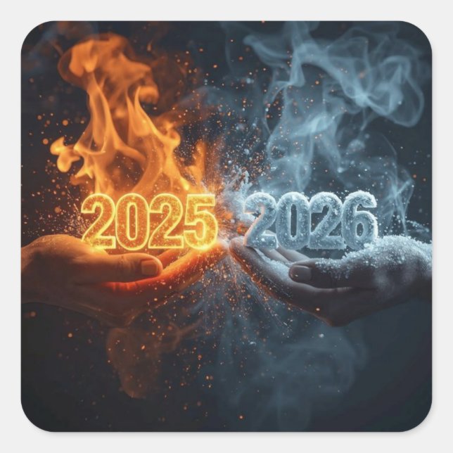 Hello Nyår Klistermärke (Framsida)