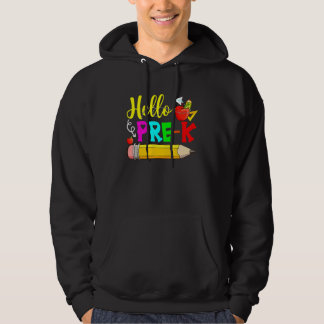 Hello Pre K Back To School First Day Of School 1 Hoodie
