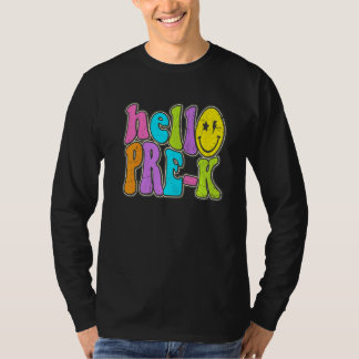 Hello Pre K  Back To School Teacher Student Boy Gi T Shirt