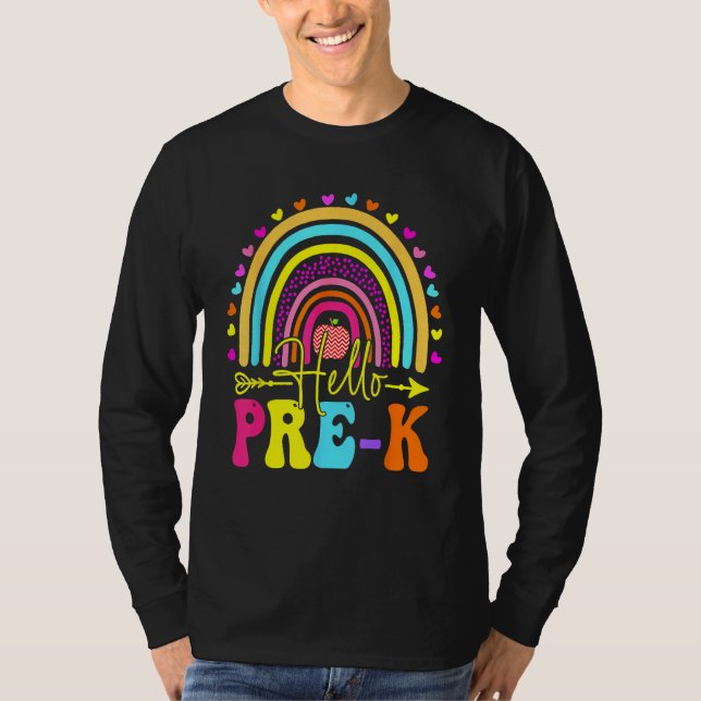 Hello Pre K Team Pre Kindergarten Back To School R T Shirt (Framsida)