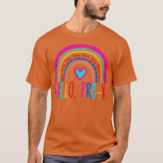 Hello PreK Boho Rainbow Gift for Pre K Teacher Tod T Shirt