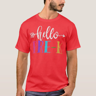 Hello PreK First Grade Gift Back To School T Shirt