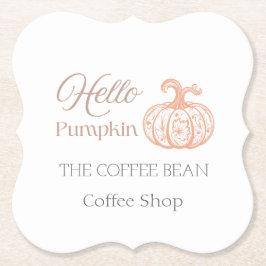 Hello Pumpkin Artisan Café Höst Branding Design Underlägg Papper