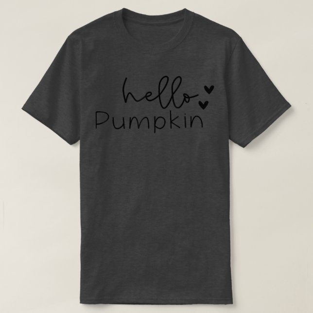 Hello Pumpkin Cute Fall Autumn Season Halloween  T Shirt (Design framsida)
