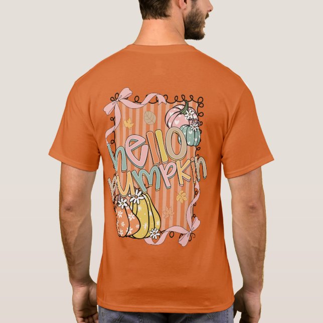 Hello Pumpkin Fall season T Shirt (Baksida)