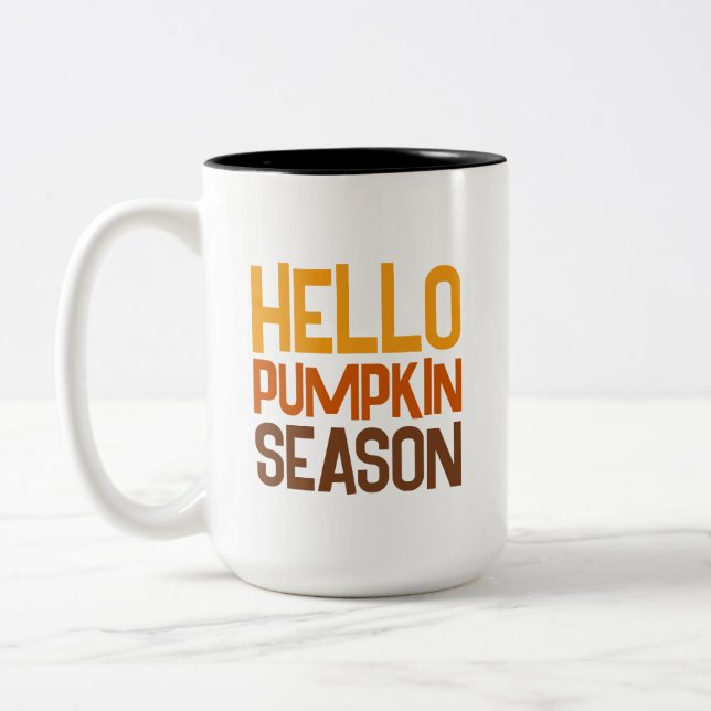 Hello Pumpkin Season Två-Tonad Mugg (Vänster)