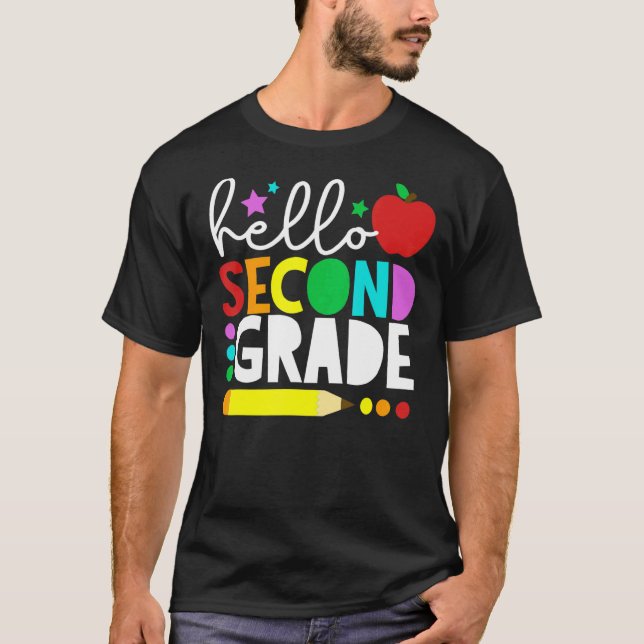 Hello Second Grade Team 2nd Grade Back to School T T Shirt (Framsida)