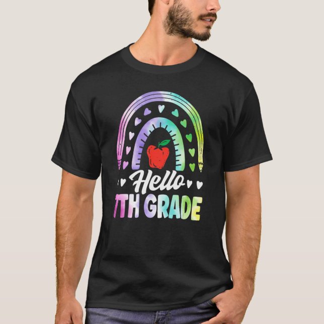 Hello Seventh Grade Back To School 7th Grade Squad T Shirt (Framsida)