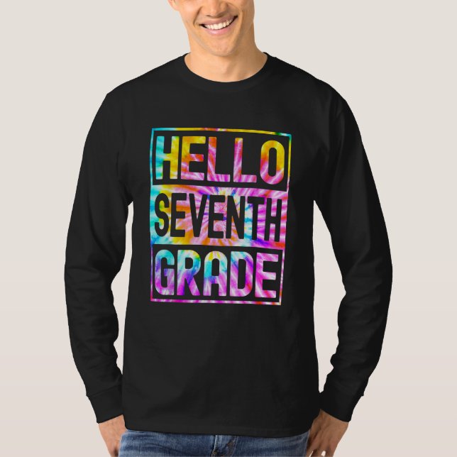 Hello Seventh Grade Back to School 7th Grade Teach T Shirt (Framsida)