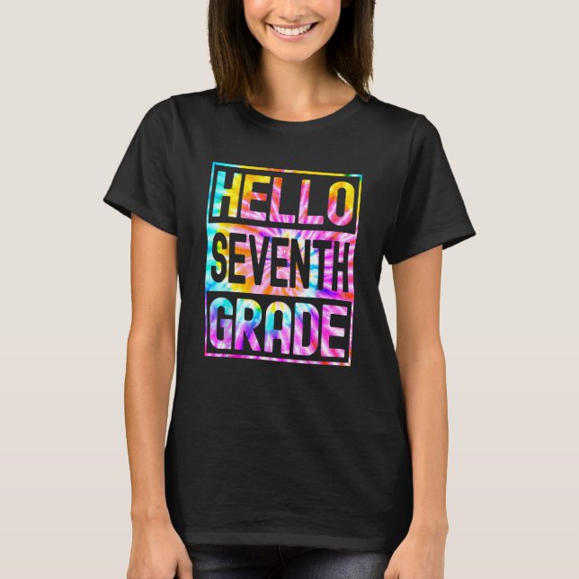Hello Seventh Grade Back to School 7th Grade Teach T Shirt (Framsida)