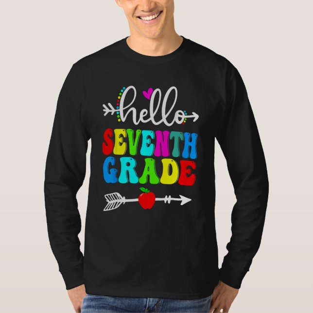 Hello Seventh Grade Team 7th Grade Back To School  T Shirt (Framsida)