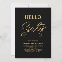 Hello Sixty | Guld & Svart 60-årsfest