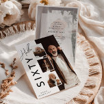 Hello SIXTY' Modern Photo Collage 60th Birthday Inbjudningar<br><div class="desc">Are you looking for a stylish and personalized 60th birthday party invitation - Look no further! Introducing our one-of-a-kind design, featuring a modern photo collage and the catchy heading, 'Hello SIXTY'. Not only can you customize the name on the front of the invite, but you also have the opportunity to...</div>