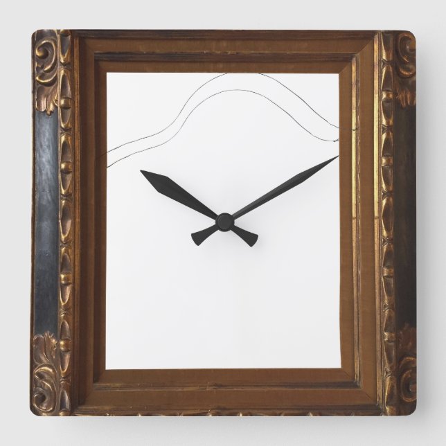 Hello Spring Floral Wreath Clock – A Celebration o Fyrkantig Klocka (Framsida)