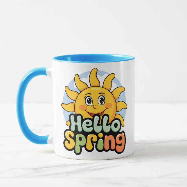 Hello Spring : Soleil Souriant et Ciel Bleu Mugg (Vänster)