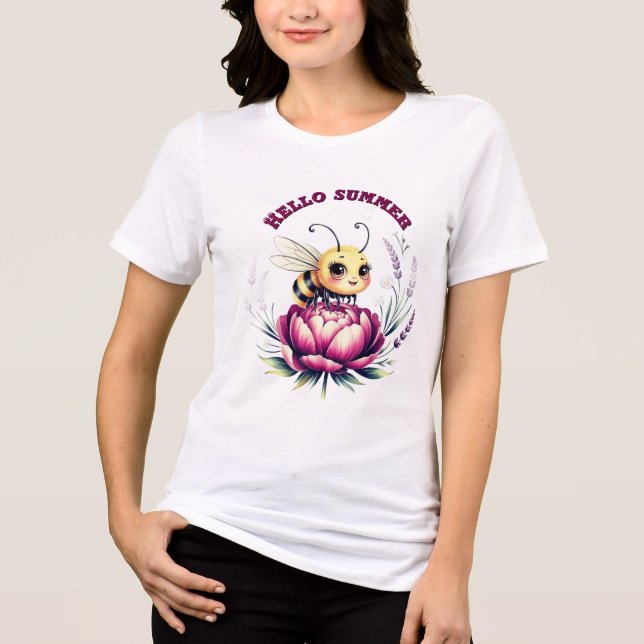 Hello summer  baby bodysuit t shirt (Framsida)