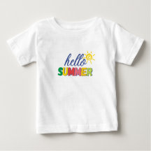 "hello summer" baby t-shirt