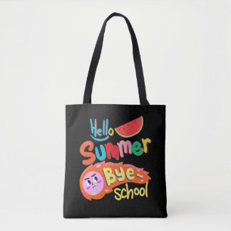 Hello Summer Bye School Tote Bag Art Tygkasse