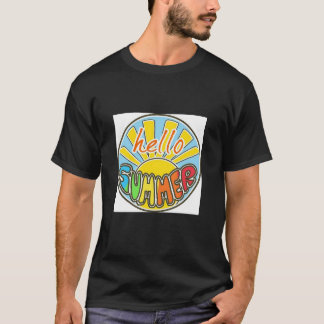 Hello Summer | Colorful Summer Vibes Design T Shirt