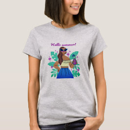 Hello Summer Kvinnors T-Shirt