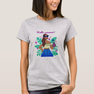 Hello Summer Kvinnors T-Shirt