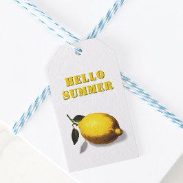 Hello Summer Lemon Favor Presentetikett