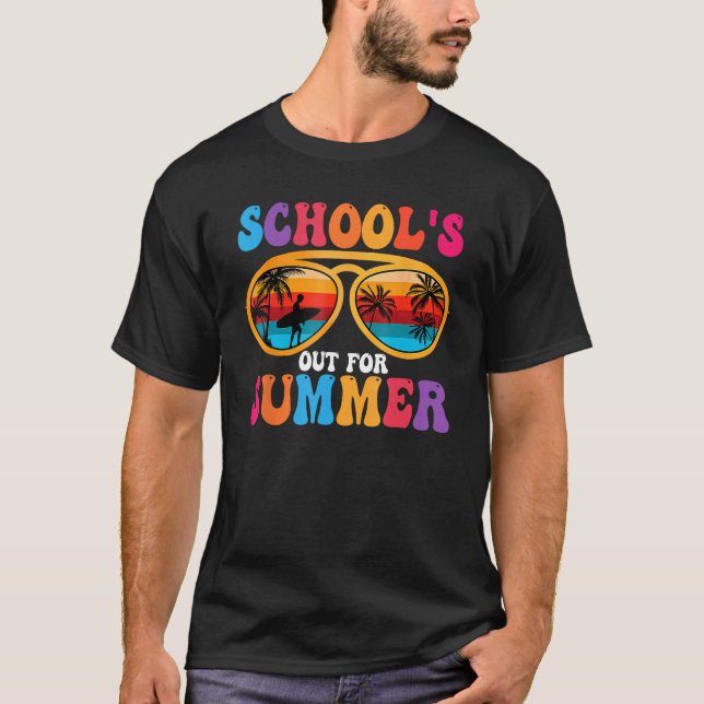 Hello Summer  School s Out For Summer Teacher Boys T Shirt (Framsida)