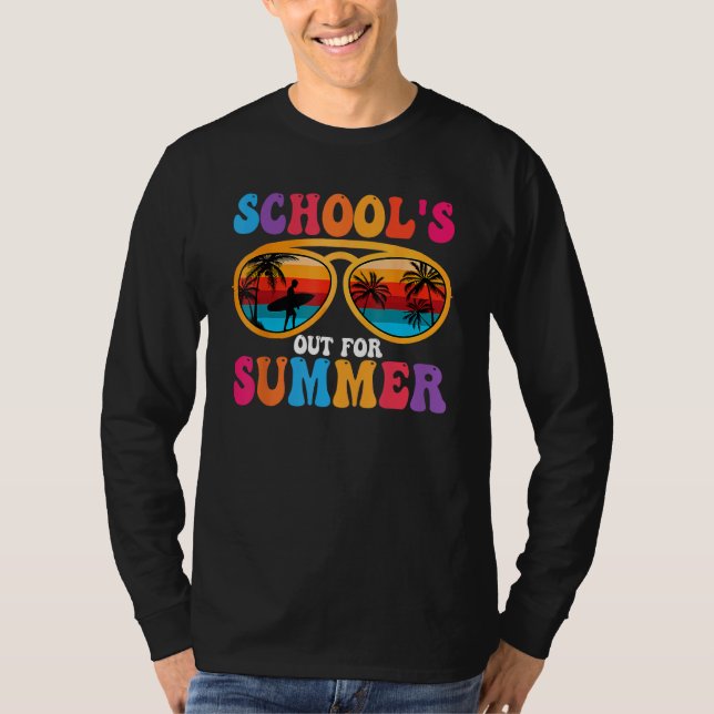 Hello Summer  School s Out For Summer Teacher Boys T Shirt (Framsida)
