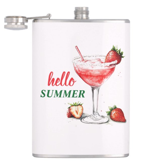 Hello Summer | Strawberry Cocktail Flask Fickplunta (Öppnad)