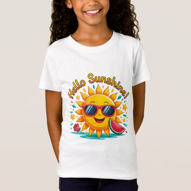 Hello Summer  T Shirt (Framsida)