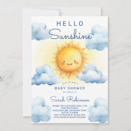 Hello Sunshine Baby Shower Inbjudningar