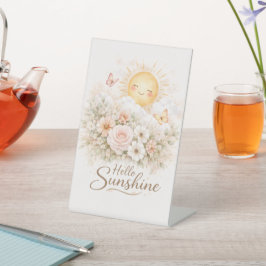 Hello Sunshine Floral Tabletop Sign – Spring Party