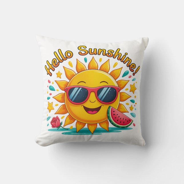 Hello Sunshine  Kudde (Framsida)