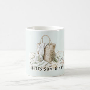 Hello Sunshine Mintgröna Strandsnäckor Sjöstjärna Kaffemugg