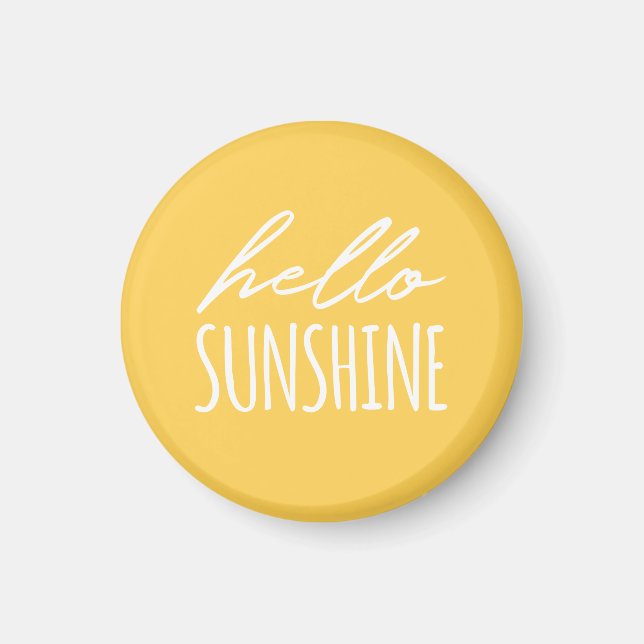Hello Sunshine Sunny Yellow Magnet (Framsidan)