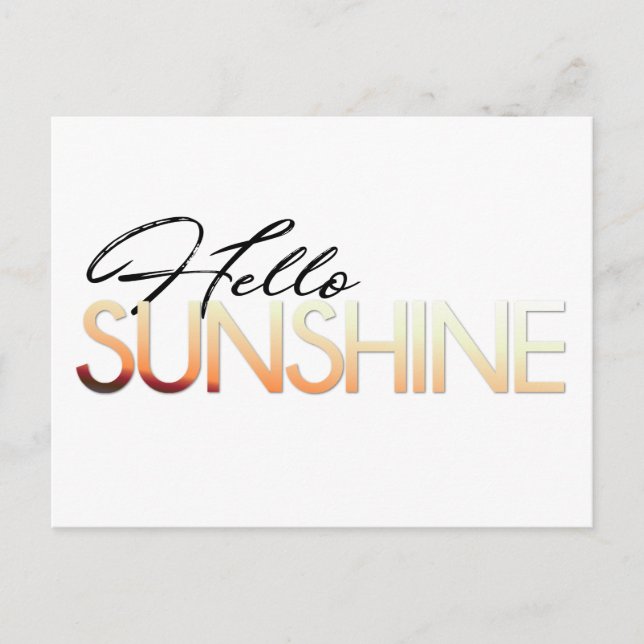 Hello Sunshine vykort (Framsida)